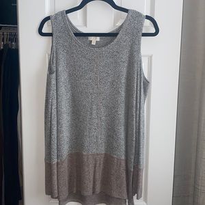 Charming Charlie Cold Shoulder color block sweater